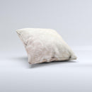 Tan Vintage Subtle Laced Texture  Ink-Fuzed Decorative Throw Pillow