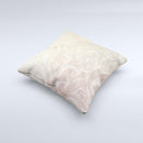 Tan Vintage Subtle Laced Texture  Ink-Fuzed Decorative Throw Pillow