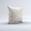 Tan Vintage Subtle Laced Texture  Ink-Fuzed Decorative Throw Pillow