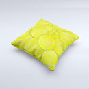 Tennis Ball Overlay  Ink-Fuzed Decorative Throw Pillow