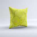 Tennis Ball Overlay  Ink-Fuzed Decorative Throw Pillow