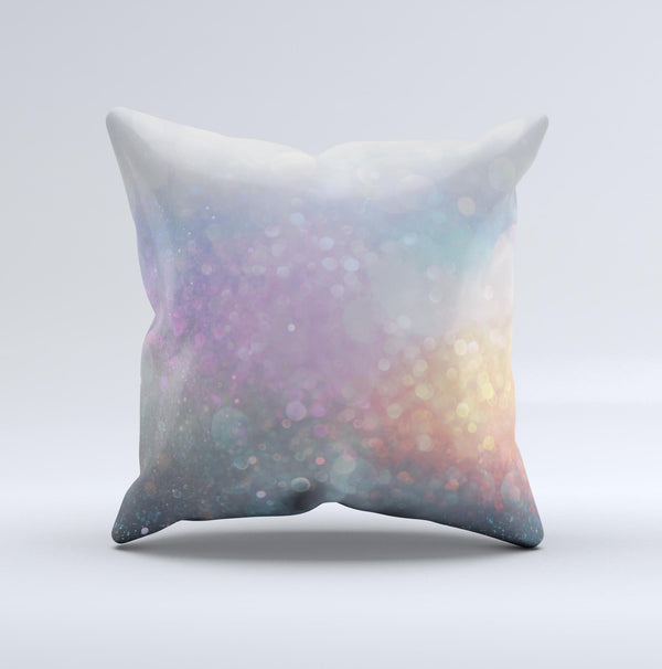 The Tie Dye Unfocused Glowing Orbs of Light ink-Fuzed Decorative Throw Pillow