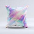 Tie Dyed Bright Texture  Ink-Fuzed Decorative Throw Pillow