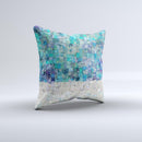 The Tiled Paint ink-Fuzed Decorative Throw Pillow