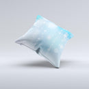 Translucent Blue & White Jewels  Ink-Fuzed Decorative Throw Pillow