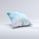 Translucent Blue & White Jewels  Ink-Fuzed Decorative Throw Pillow
