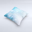 Translucent Blue & White Jewels  Ink-Fuzed Decorative Throw Pillow