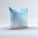 Translucent Blue & White Jewels  Ink-Fuzed Decorative Throw Pillow