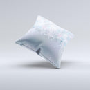 Translucent Glowing Blue Flowers  Ink-Fuzed Decorative Throw Pillow