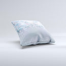 Translucent Glowing Blue Flowers  Ink-Fuzed Decorative Throw Pillow