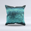 Trendy Green Space Surface  Ink-Fuzed Decorative Throw Pillow