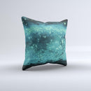 Trendy Green Space Surface  Ink-Fuzed Decorative Throw Pillow