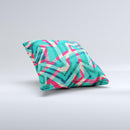 The Trippy Retro Pattern ink-Fuzed Decorative Throw Pillow