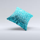 Turquoise Glimmer  Ink-Fuzed Decorative Throw Pillow
