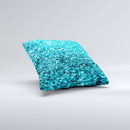 Turquoise Glimmer  Ink-Fuzed Decorative Throw Pillow