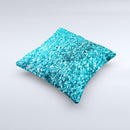Turquoise Glimmer  Ink-Fuzed Decorative Throw Pillow