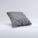 Two-Toned Dark Black Wide Chevron Pattern V3  Ink-Fuzed Decorative Throw Pillow