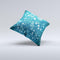 The Unfocused Blue Glowing Orbs of Light ink-Fuzed Decorative Throw Pillow