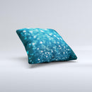The Unfocused Blue Glowing Orbs of Light ink-Fuzed Decorative Throw Pillow