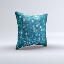 The Unfocused Blue Glowing Orbs of Light ink-Fuzed Decorative Throw Pillow