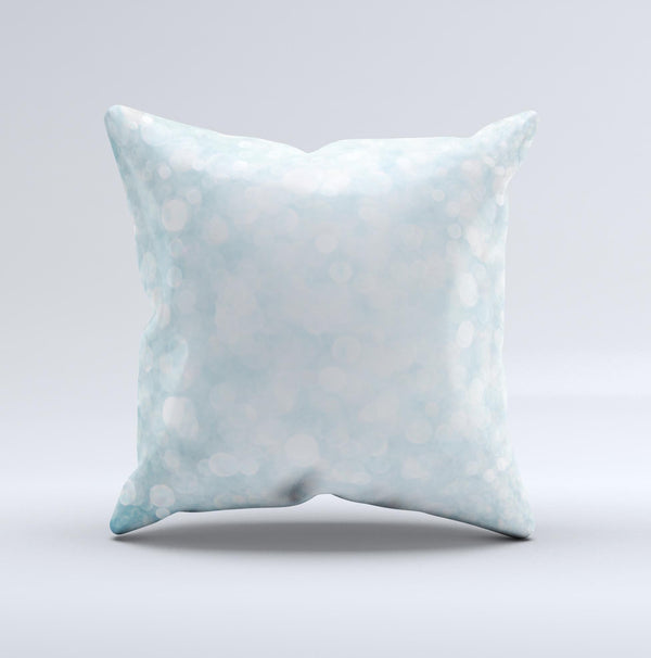The Unfocused Blue Orb Lights ink-Fuzed Decorative Throw Pillow