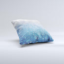 The Unfocused Blue Orbs of Light ink-Fuzed Decorative Throw Pillow