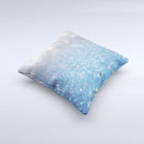 The Unfocused Blue Orbs of Light ink-Fuzed Decorative Throw Pillow