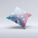 The Unfocused Blue and Red Orbs ink-Fuzed Decorative Throw Pillow