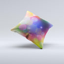 Unfocused Color Rainbow Bubbles  Ink-Fuzed Decorative Throw Pillow