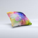 Unfocused Color Rainbow Bubbles  Ink-Fuzed Decorative Throw Pillow