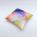Unfocused Color Rainbow Bubbles  Ink-Fuzed Decorative Throw Pillow