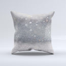 The Unfocused Grayscale Glimmering Orbs of Light ink-Fuzed Decorative Throw Pillow
