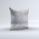 The Unfocused Grayscale Glimmering Orbs of Light ink-Fuzed Decorative Throw Pillow