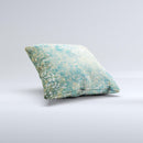 Unfocused Green & White Drop Surface  Ink-Fuzed Decorative Throw Pillow
