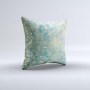 Unfocused Green & White Drop Surface  Ink-Fuzed Decorative Throw Pillow