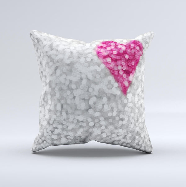The Unfocused Heart Glimmer ink-Fuzed Decorative Throw Pillow