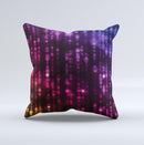 Unfocused Neon Rain  Ink-Fuzed Decorative Throw Pillow