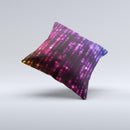 Unfocused Neon Rain  Ink-Fuzed Decorative Throw Pillow