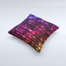 Unfocused Neon Rain  Ink-Fuzed Decorative Throw Pillow