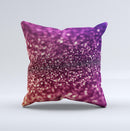 Unfocused Purple & Pink Glimmer Ink-Fuzed Decorative Throw Pillow