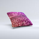 Unfocused Purple & Pink Glimmer Ink-Fuzed Decorative Throw Pillow