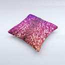 Unfocused Purple & Pink Glimmer Ink-Fuzed Decorative Throw Pillow
