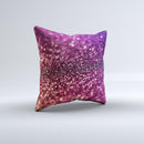 Unfocused Purple & Pink Glimmer Ink-Fuzed Decorative Throw Pillow