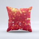 Unfocused Red Showers  Ink-Fuzed Decorative Throw Pillow