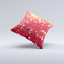 Unfocused Red Showers  Ink-Fuzed Decorative Throw Pillow