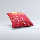 Unfocused Red Showers  Ink-Fuzed Decorative Throw Pillow