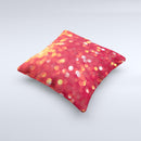 Unfocused Red Showers  Ink-Fuzed Decorative Throw Pillow