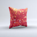 Unfocused Red Showers  Ink-Fuzed Decorative Throw Pillow