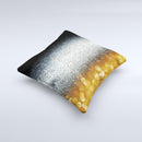 The Unfocused Silver Sparkle with Gold Orbs ink-Fuzed Decorative Throw Pillow