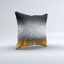 The Unfocused Silver Sparkle with Gold Orbs ink-Fuzed Decorative Throw Pillow